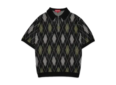 Supreme Argyle Zip Polo "Black"