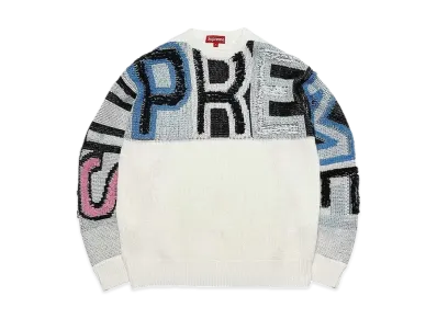 Supreme Chenille Logo Sweater "White"
