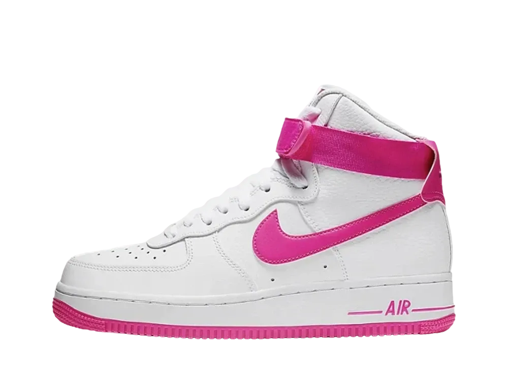 ナイキ ウィメンズ エアフォース1 ハイ "ホワイト/レーザーフューチャー"