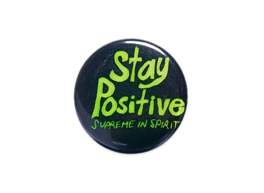 Supreme Stay Positive Button "Black"