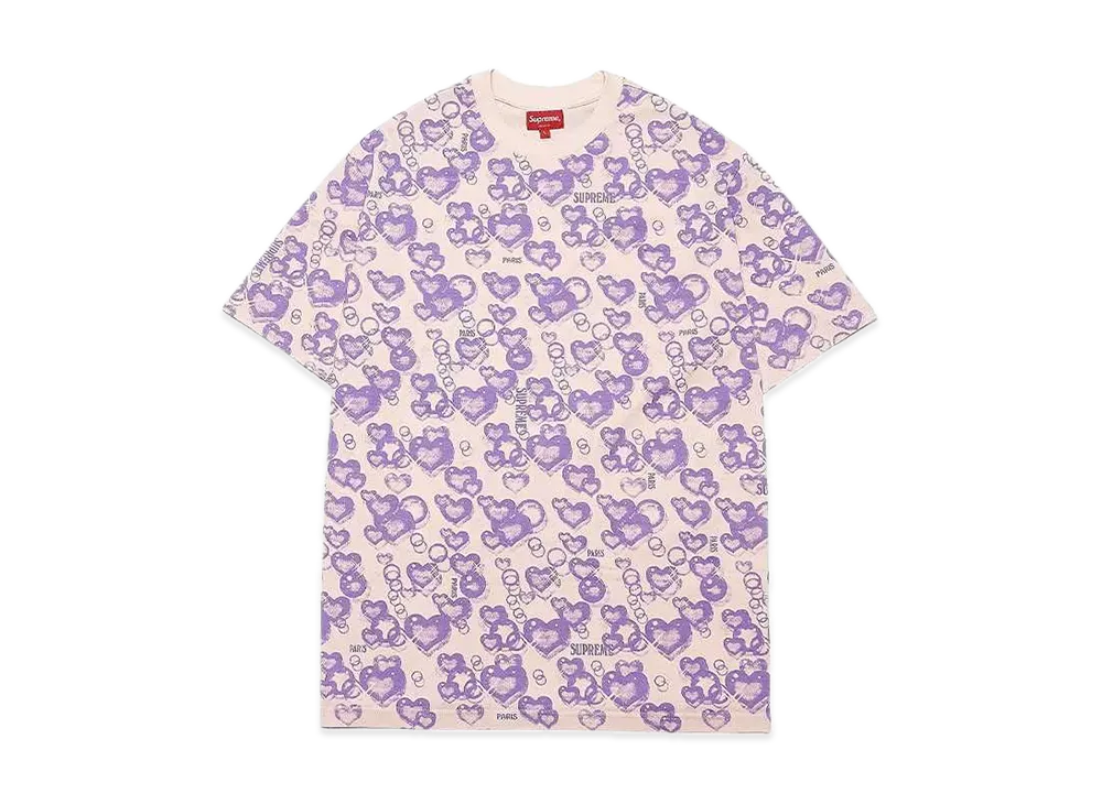 Supreme Jacquard Bubble Hearts Top "Pink"