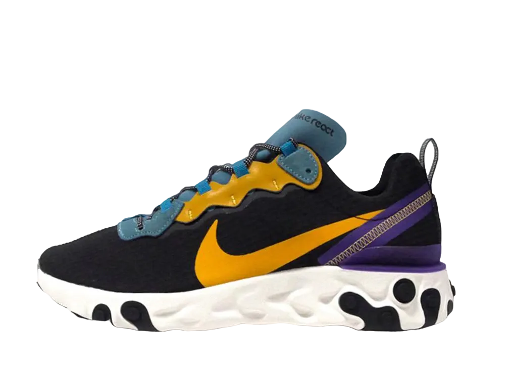 Nike React Element 55 PRM "Black/Pollen/Mineral Teal/Purple"