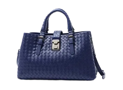 Bottega Veneta Roma Intrecciato leather 2WAY Bag "Blue"