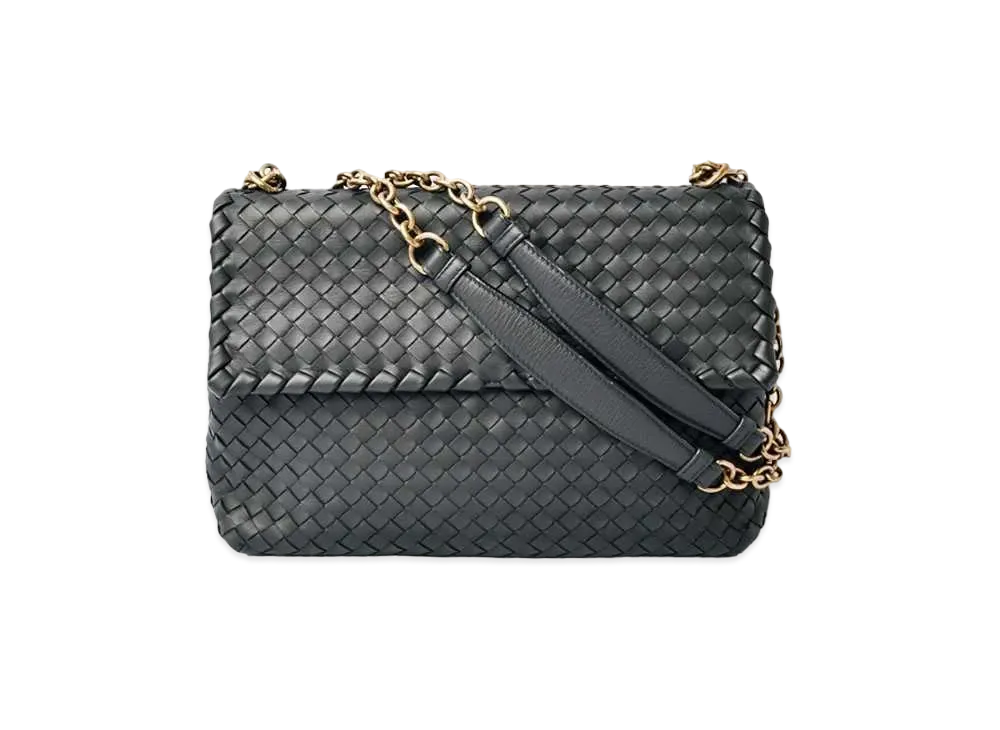 Bottega Veneta Olimpia Intrecciato leather shoulder Bag "Black"
