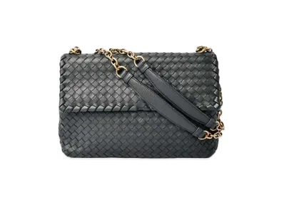 Bottega Veneta Olimpia Intrecciato leather shoulder Bag "Black"