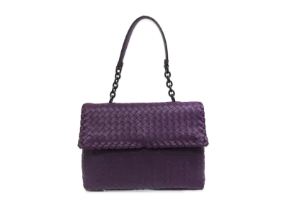 Bottega Veneta Olimpia Intrecciato leather shoulder Bag "Purple"