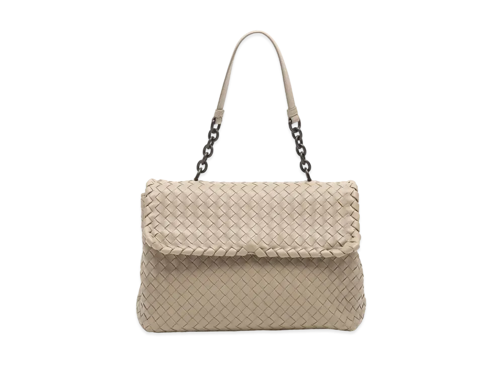Bottega Veneta Olimpia Intrecciato leather shoulder Bag "Beige"