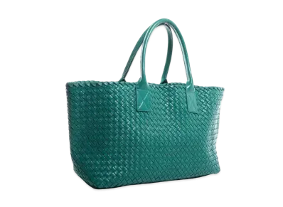 Bottega Veneta Cabat Intrecciato leather Tote Bag "Green"
