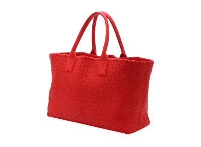 Bottega Veneta Cabat Intrecciato leather Tote Bag "Red"