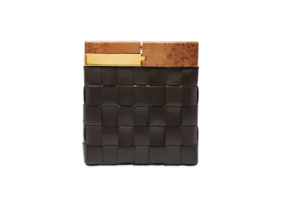 Bottega Veneta BV Snap Intrecciato leather Clutch Bag "Black"