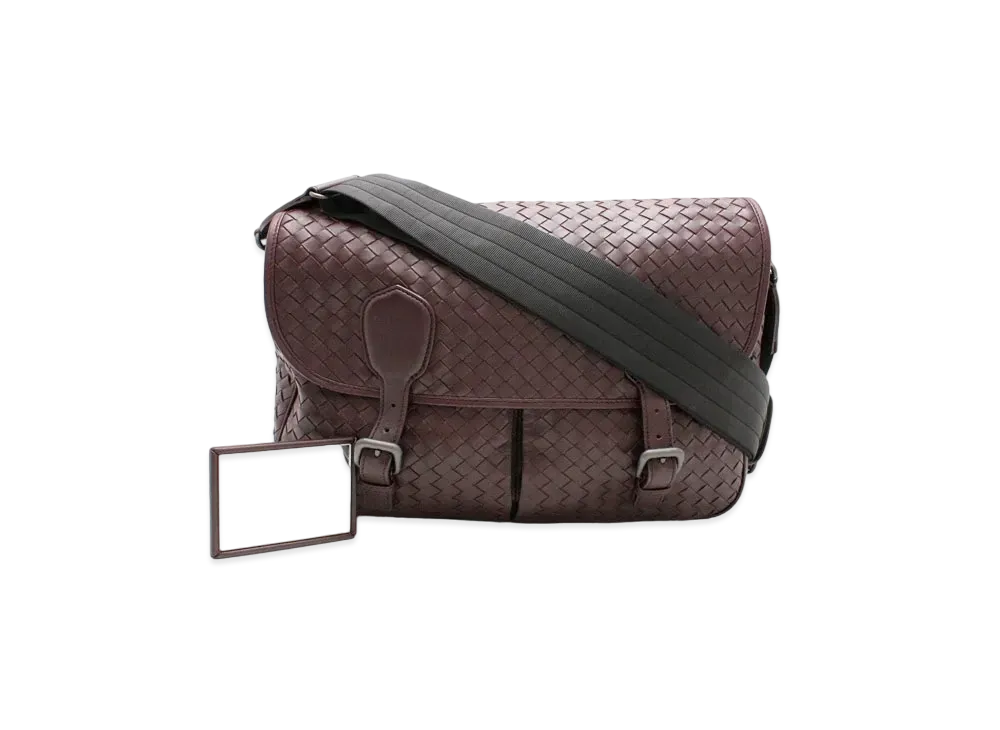 Bottega Veneta Gardena Intrecciato leather Messenger Bag "Brown"
