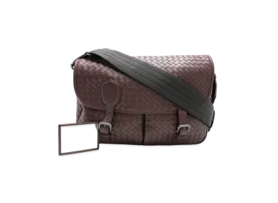 Bottega Veneta Gardena Intrecciato leather Messenger Bag "Brown"