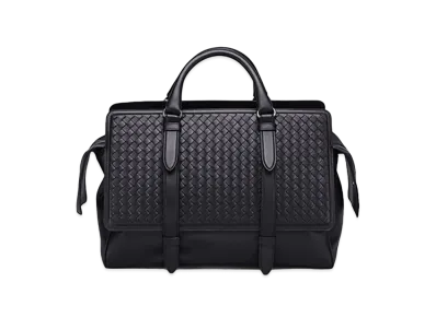 Bottega Veneta Monaco Intrecciato leather Hand Bag "Black"