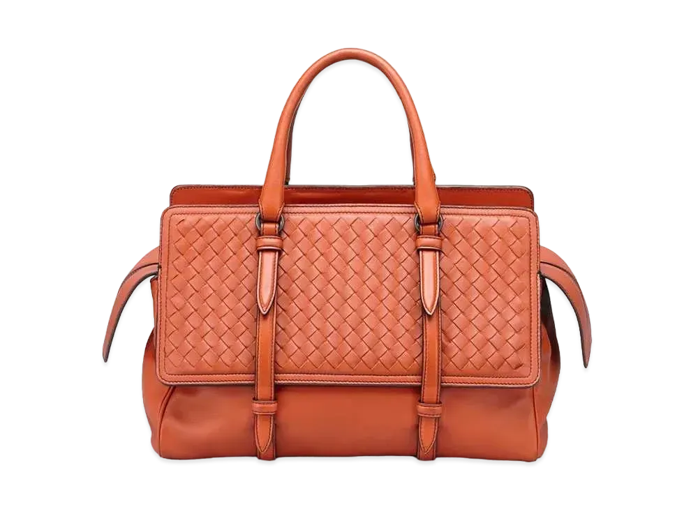Bottega Veneta Monaco Intrecciato leather Hand Bag "Brown"
