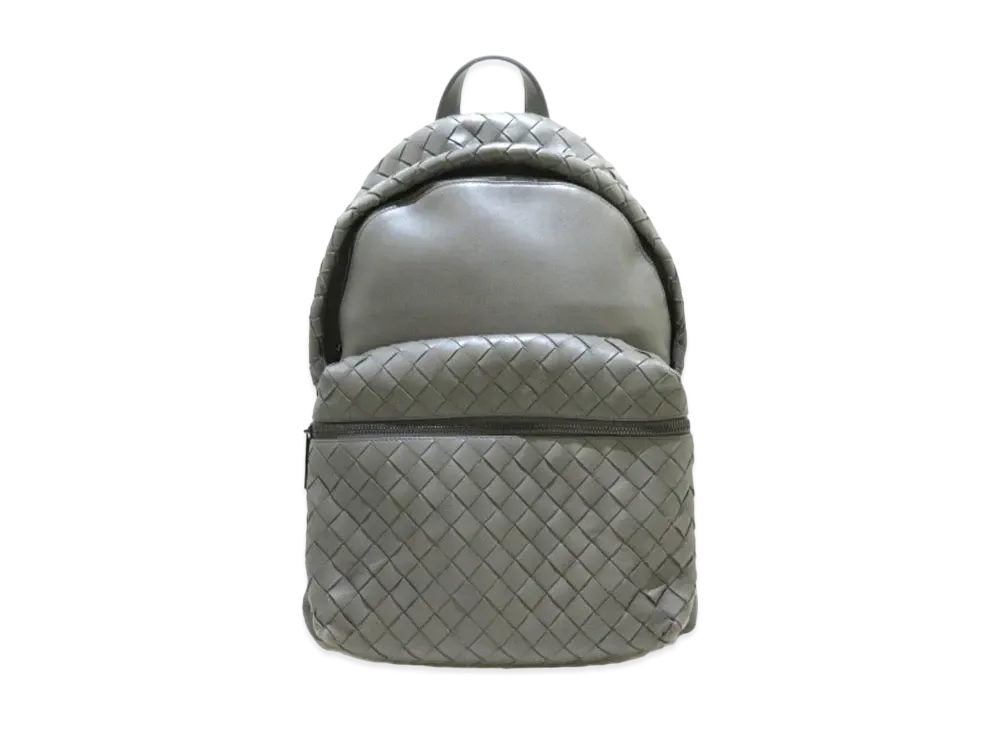 Bottega Veneta Intrecciato leather Backpack "Gray"