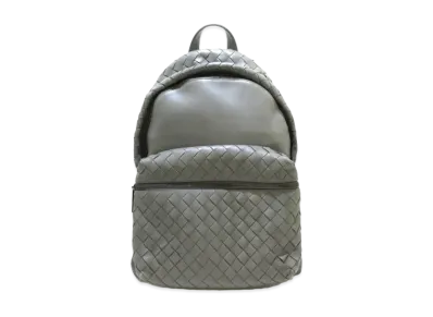 Bottega Veneta Intrecciato leather Backpack "Gray"