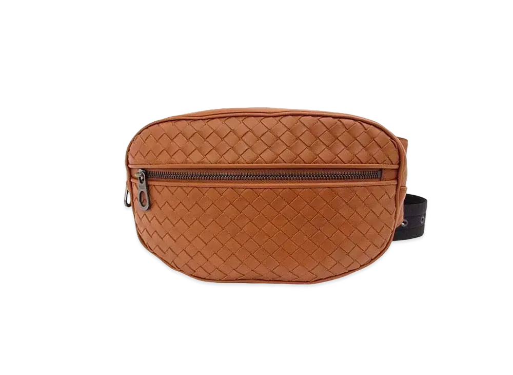 Bottega Veneta Intrecciato leather Belt Bag "Brown"