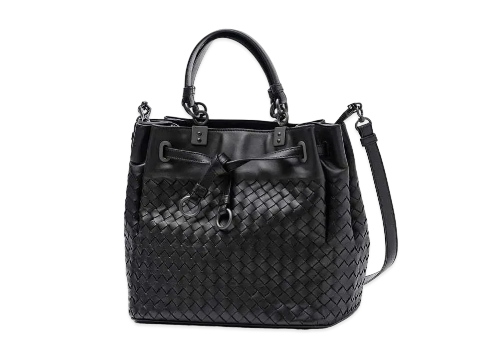 Bottega Veneta Intrecciato leather Bucket 2WAY Bag "Black"