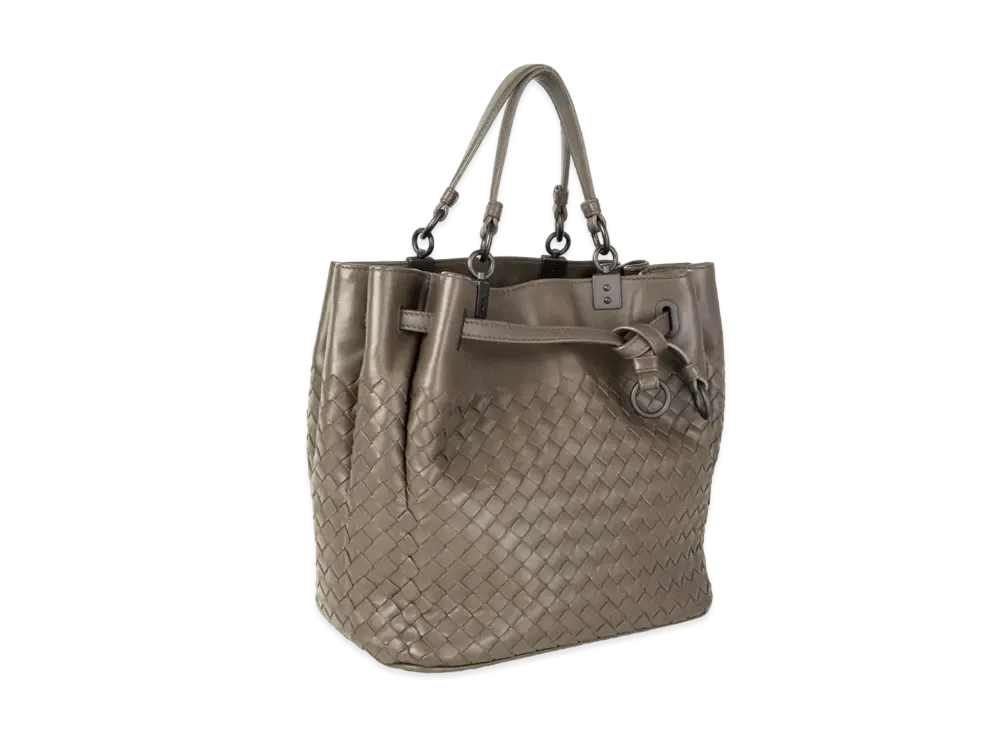 Bottega Veneta Intrecciato leather Bucket 2WAY Bag Moss "Gray"