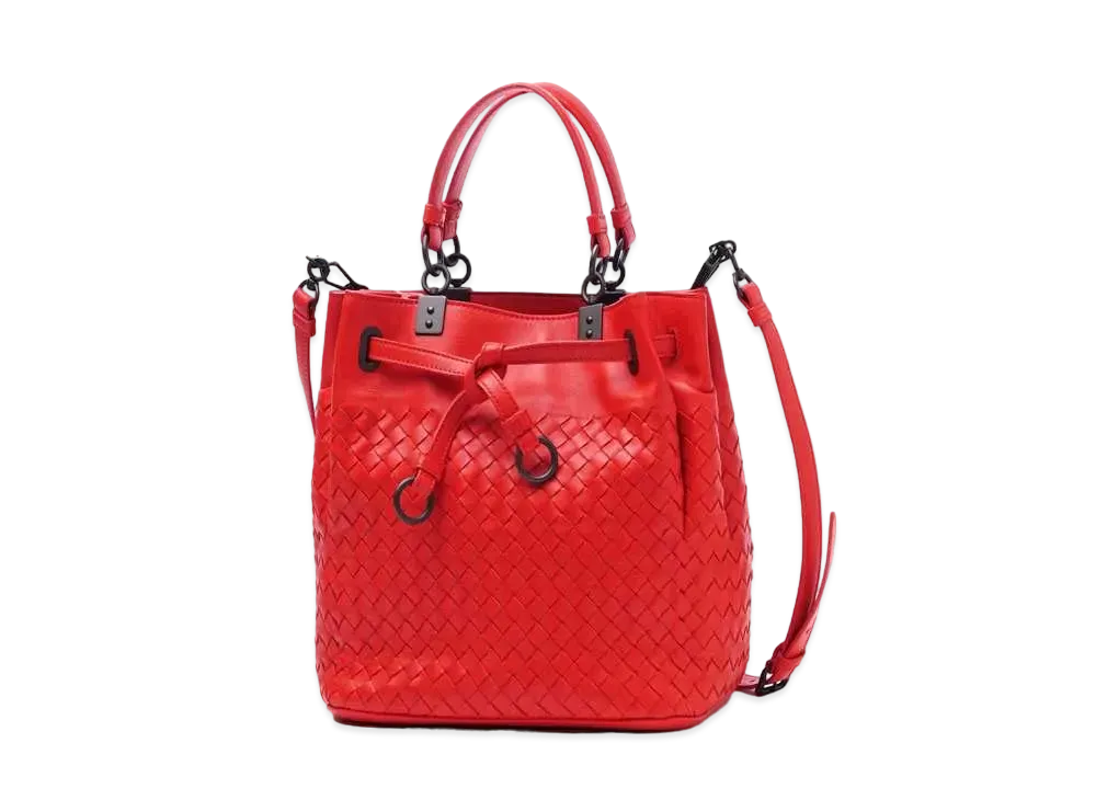 Bottega Veneta Intrecciato leather Bucket 2WAY Bag "Red"