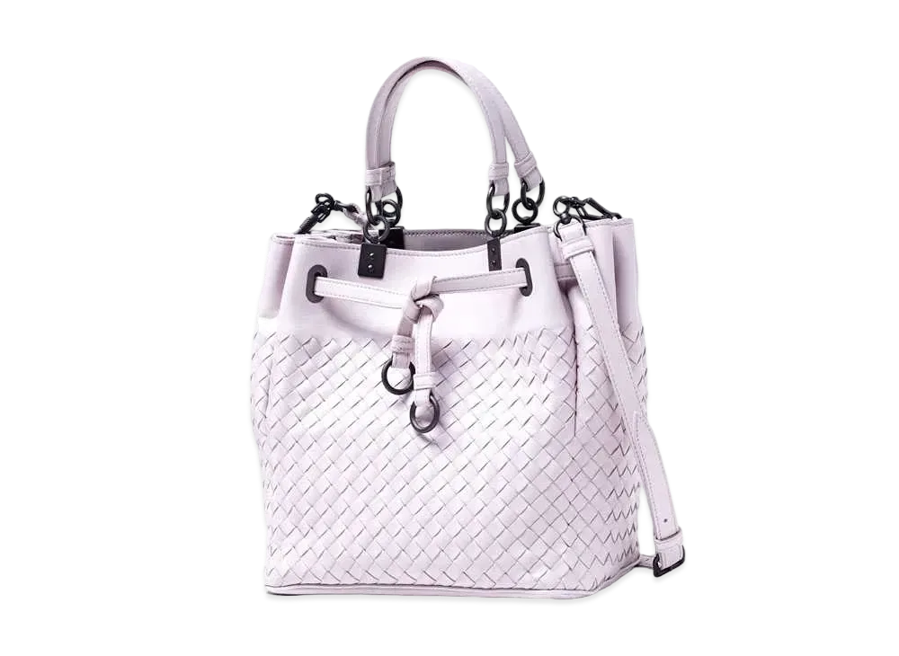 Bottega Veneta Intrecciato leather Bucket 2WAY Bag "White"