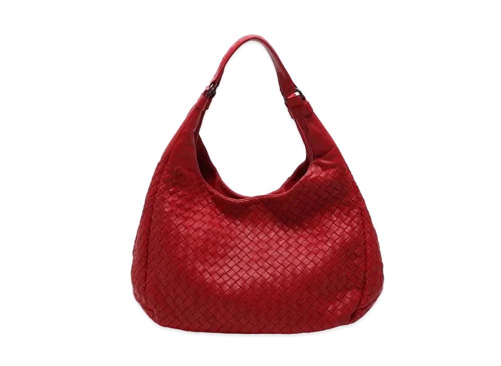 Bottega Veneta Campana Intrecciato leather shoulder Bag "Red"