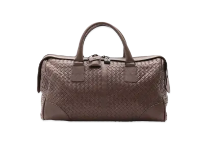Bottega Veneta Intrecciato leather 2WAY Boston Bag "Brown"