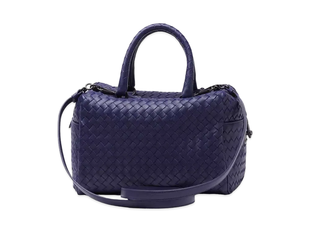Bottega Veneta Intrecciato leather 2WAY Boston Bag "Blue"