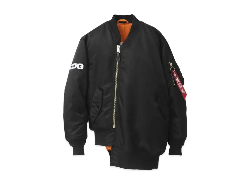 COMME des GARCONS ALPHA BIAS MA-1 JACKET "Black"