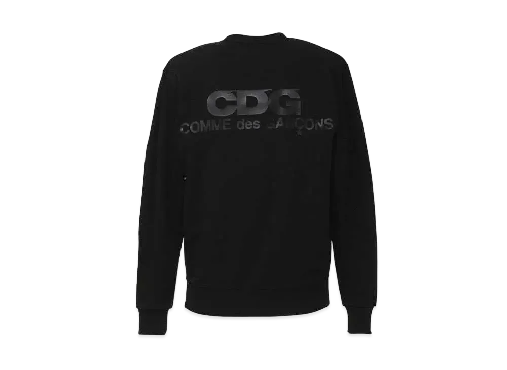 Comme des Garçons MONOCHROME CREW NECK SWEATSHIRT "Black"