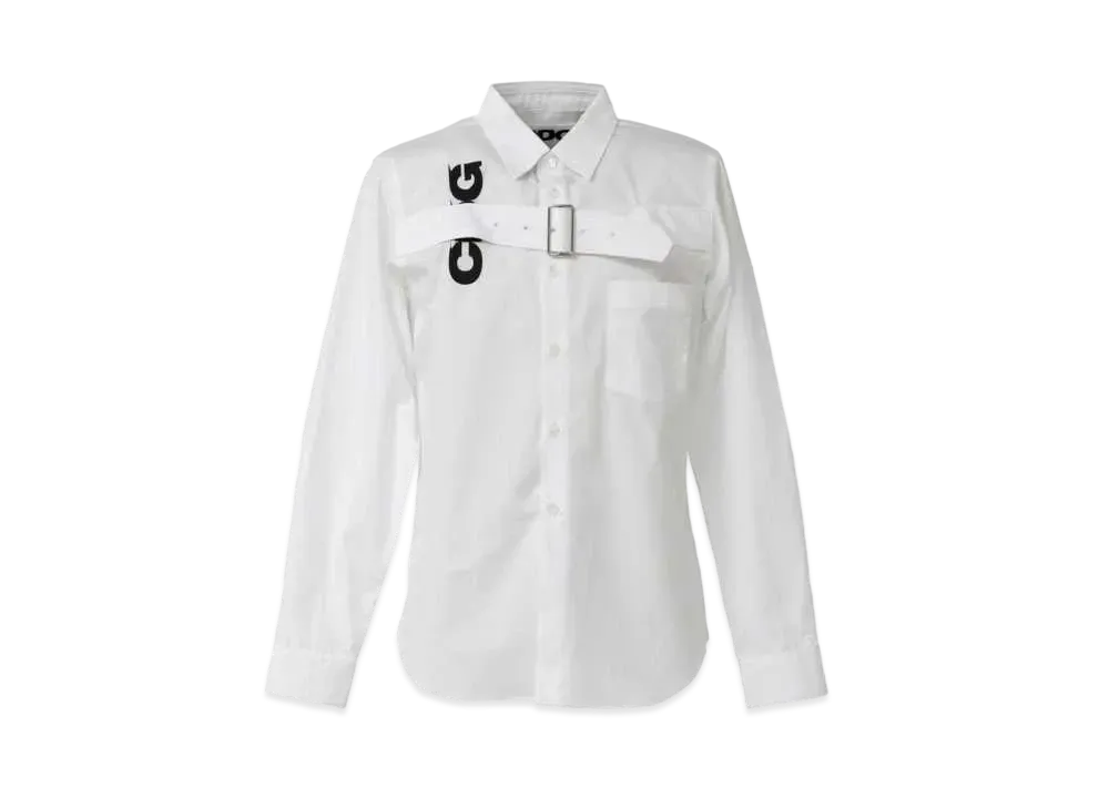 Comme des Garçons BUCKLE HARNESS SHIRT "White"