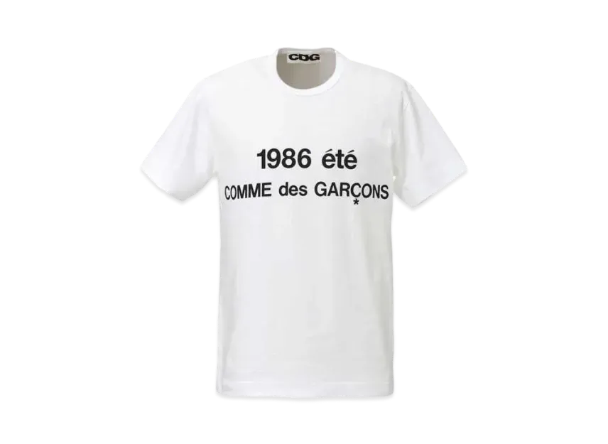 CDG 1986 Comme des Garçons T-Shirt White Comme des Garçons 1986 COMME des GARCONS T-SHIRT