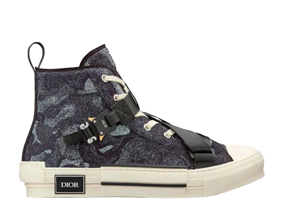 Dior B23 High Top Sneaker Camouflage denim jacquard
