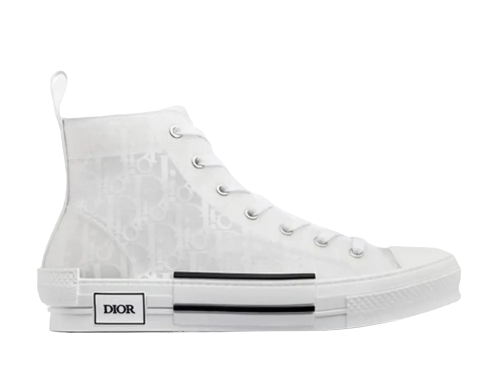 Dior B23 High Top Sneaker Dior Oblique Canvas "White"