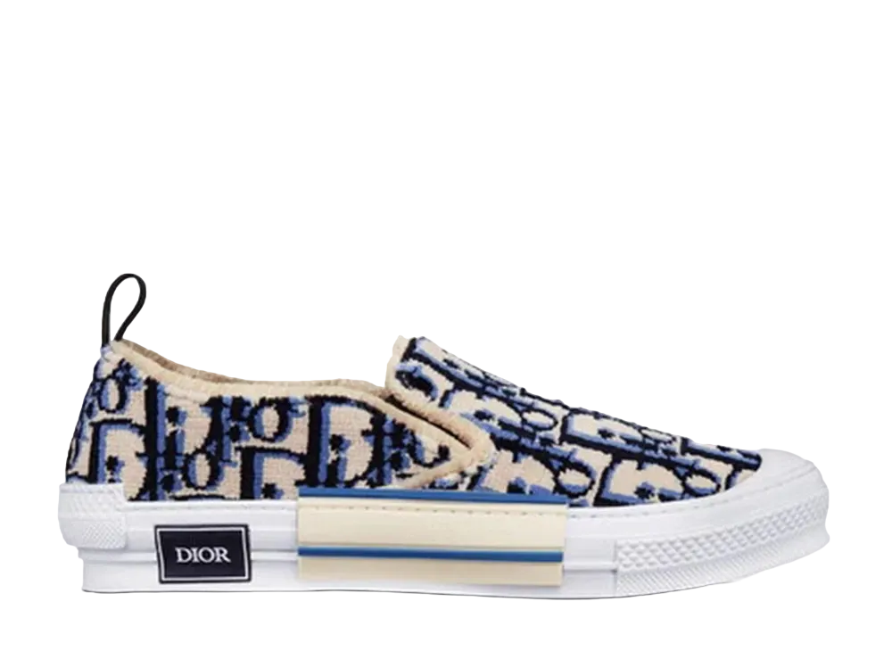 ディオール B23 スリッポン スニーカー ディオール オブリーク タペストリー "ブルー"