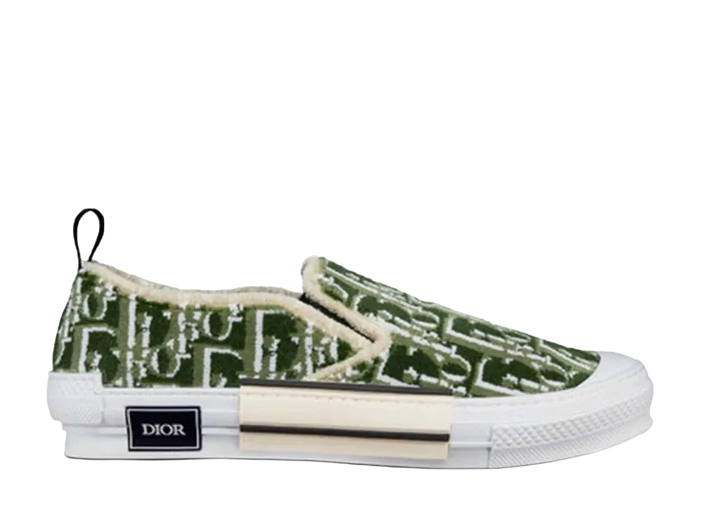 ディオール B23 スリッポン スニーカー ディオール オブリーク タペストリー "グリーン"