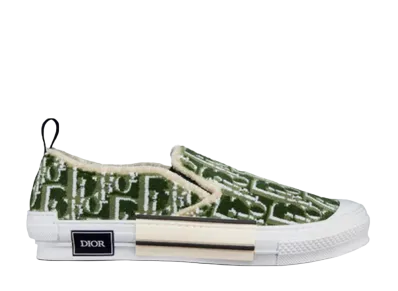Dior B23 Slip On Sneaker Dior Oblique Tapestry "Green"