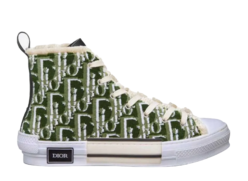 Dior B23 High Top Sneaker Dior Oblique Tapestry "Green"