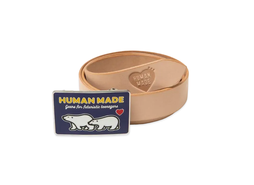 HUMAN MADE SOUVENIR LEATHER BELT "Tan"