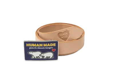 HUMAN MADE SOUVENIR LEATHER BELT "Tan"