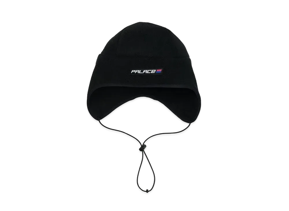 PALACE POLAR FLEECE FLAP HAT "Black"