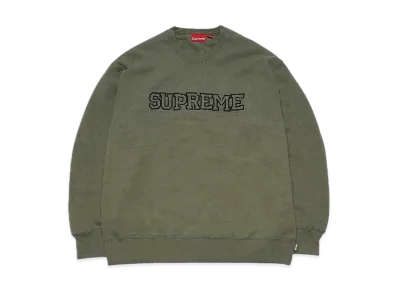 Supreme Shattered Logo Crewneck "Olive"