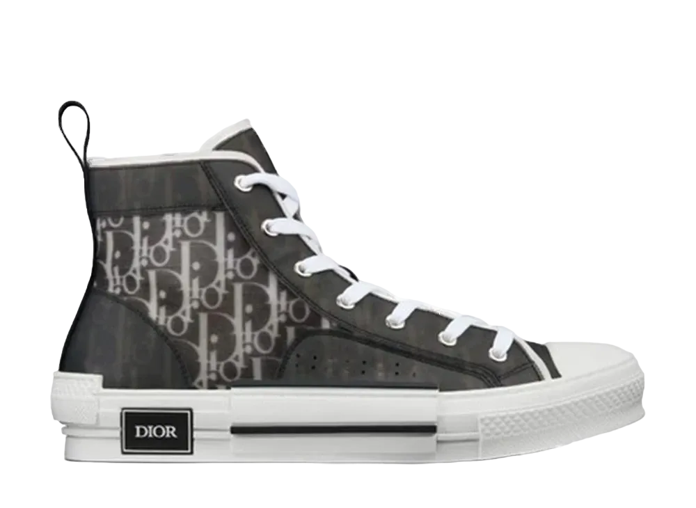 ディオール B23 ハイ トップ スニーカー ディオール オブリーク キャンバス "ブラック"