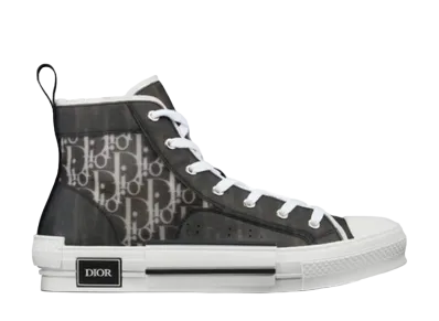 Dior B23 High Top Sneaker Dior Oblique Canvas "Black"