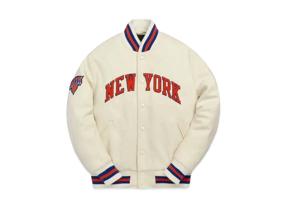 Kith Golden Bear for New York Knicks Varisty Jacket "Sandrift"