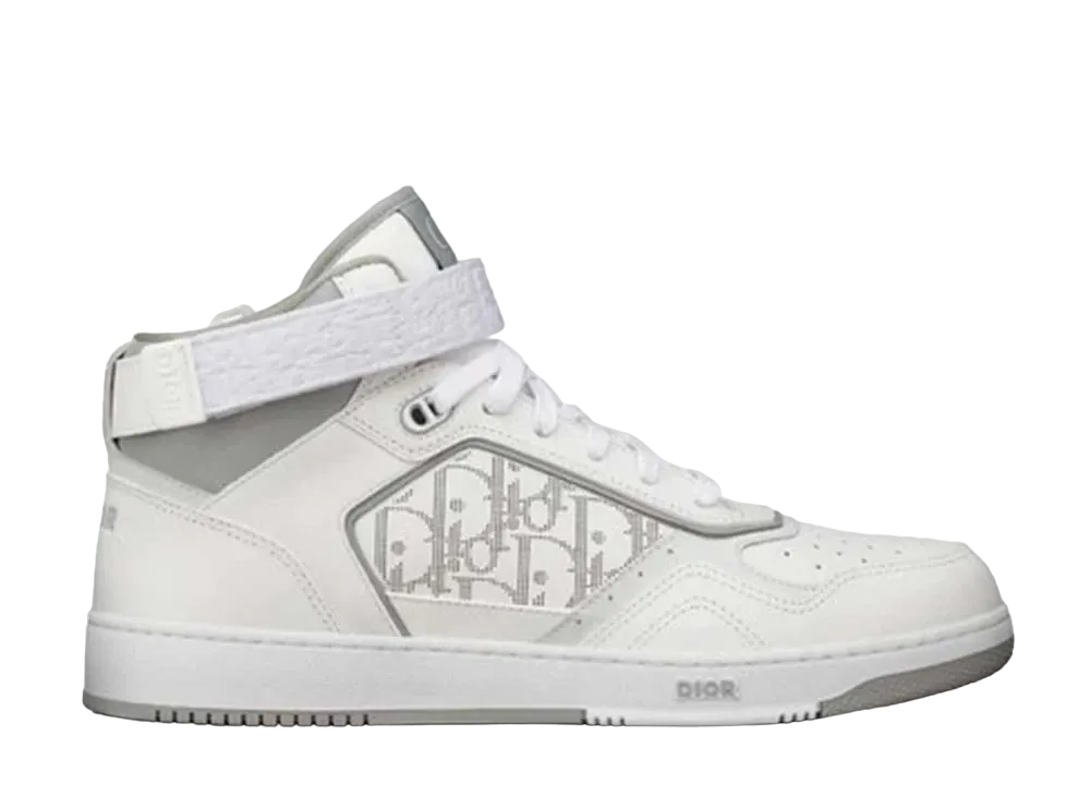 ディオール B27 ミッド トップ スニーカー ディオール オブリーク ギャラクシー レザー "ホワイト"