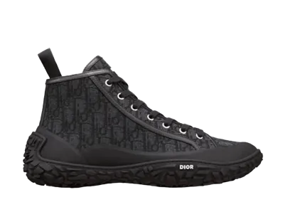 Dior B28 High Top Sneaker Dior Oblique jacquard & Rubber "Black"