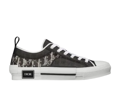 Dior B23 Low Top Sneaker Dior Oblique Canvas "Black"