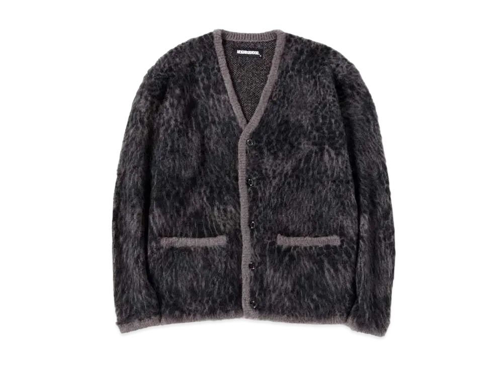 ネイバーフッド モヘア カーディガン / アン-ニット . LS "グレー"