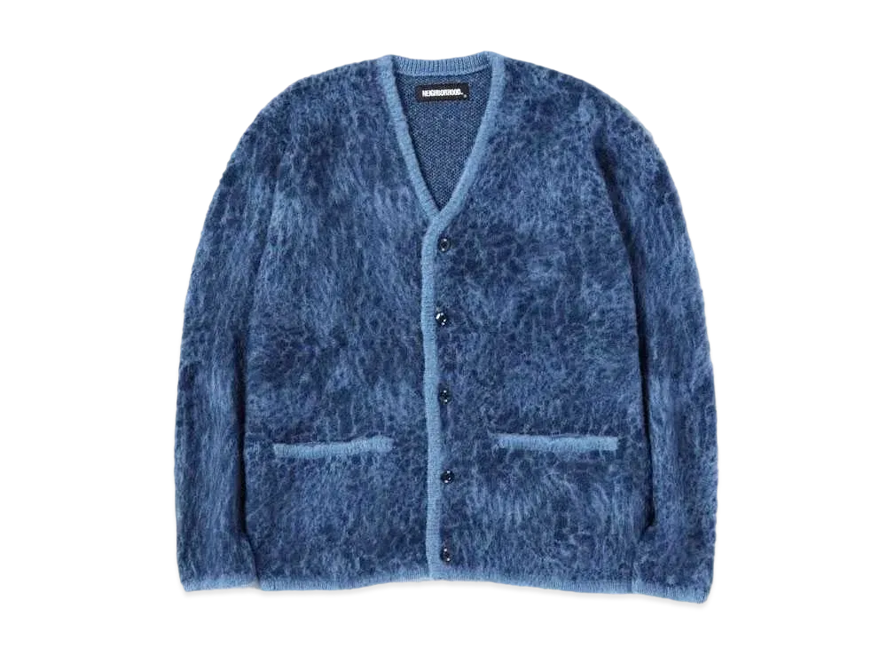 NEIGHBORHOOD MOHAIR CARDIGAN / AN-KNIT . LS "Blue"